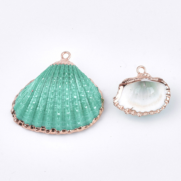 PandaHall Spray Paint & Electroplate Sea Shell Pendants, with Iron Findings, Light Gold, Turquoise, 16~26x17~28x7~10mm, Hole: 2mm Other Sea..., Green
PandaHall Spray Paint & Electroplate Sea Shell Pendants, with Iron Findings, Light Gold, Turquoise, 16~26x17~28x7~10mm, Hole: 2mm Other Sea..., Green
