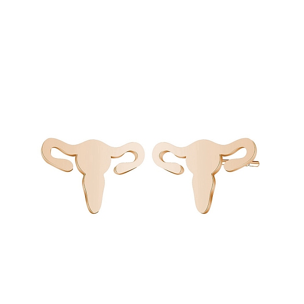 PandaHall Stainless Steel Stud Earrings for Women, Uterus, Golden, 10x14mm Stainless Steel Body
PandaHall Stainless Steel Stud Earrings for Women, Uterus, Golden, 10x14mm Stainless Steel Body