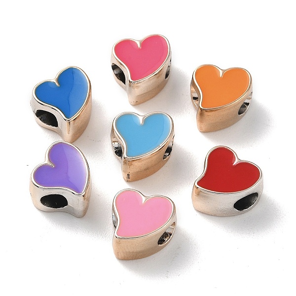 PandaHall Acrylic European Beads, with Enamel, Large Hole Beads, Mixed Color, Heart, Golden, 12x11x8mm, Hole: 4.2mm Acrylic Heart Multicolor
PandaHall Acrylic European Beads, with Enamel, Large Hole Beads, Mixed Color, Heart, Golden, 12x11x8mm, Hole: 4.2mm Acrylic Heart Multicolor
