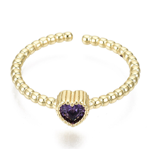 PandaHall Brass Micro Pave Cubic Zirconia Cuff Rings, Open Rings, Nickel Free, Heart, Real 16K Gold Plated, Mixed Color, US Size 7 1/4..., Multicolor
PandaHall Brass Micro Pave Cubic Zirconia Cuff Rings, Open Rings, Nickel Free, Heart, Real 16K Gold Plated, Mixed Color, US Size 7 1/4..., Multicolor