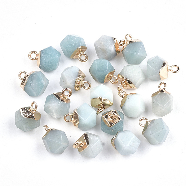 PandaHall Electroplate Natural Amazonite Star Cut Round Charms, with Iron Findings, Faceted, Golden, 11~12x8x8mm, Hole: 1.5mm Amazonite...
PandaHall Electroplate Natural Amazonite Star Cut Round Charms, with Iron Findings, Faceted, Golden, 11~12x8x8mm, Hole: 1.5mm Amazonite...