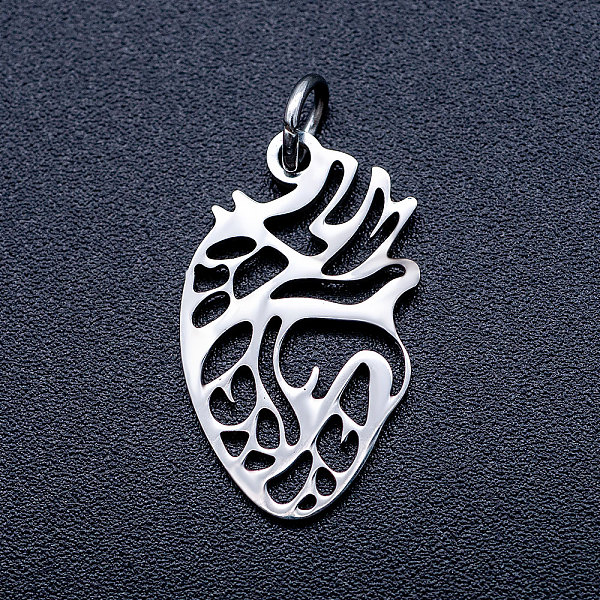 PandaHall 201 Stainless Steel Pendants, Anatomical Organ Heart Shape, with Unsoldered Jump Rings, Stainless Steel Color, 20x12x1mm, Hole...
PandaHall 201 Stainless Steel Pendants, Anatomical Organ Heart Shape, with Unsoldered Jump Rings, Stainless Steel Color, 20x12x1mm, Hole...