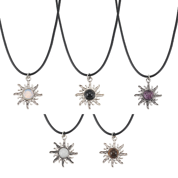 PandaHall ANATTASOUL 5Pcs 5 Colors Alloy Sun with Resin Pendant Necklaces Set with Wax Cords, Mixed Color, 16.65 inch(42.3cm), 1Pc/style..., Multicolor
PandaHall ANATTASOUL 5Pcs 5 Colors Alloy Sun with Resin Pendant Necklaces Set with Wax Cords, Mixed Color, 16.65 inch(42.3cm), 1Pc/style..., Multicolor
