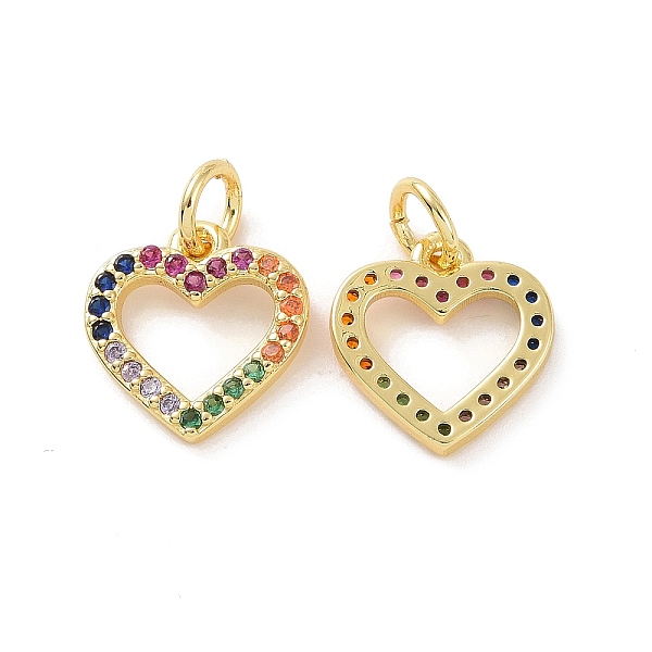 PandaHall Brass Micro Pave Colorful Cubic Zirconia Charms, with Jump Ring, Heart Charm, Real 18K Gold Plated, 11.5x11x1.7mm, Hole: 3.5mm...
PandaHall Brass Micro Pave Colorful Cubic Zirconia Charms, with Jump Ring, Heart Charm, Real 18K Gold Plated, 11.5x11x1.7mm, Hole: 3.5mm...