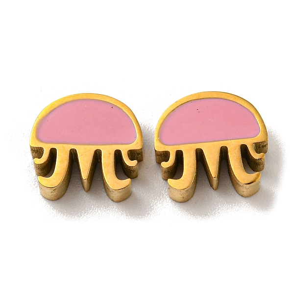 PandaHall 316 Surgical Stainless Steel Beads, with Enamel, Jellyfish, Golden, 8.5x9.5x3mm, Hole: 2mm Stainless Steel+Enamel Jellyfish Pink
PandaHall 316 Surgical Stainless Steel Beads, with Enamel, Jellyfish, Golden, 8.5x9.5x3mm, Hole: 2mm Stainless Steel+Enamel Jellyfish Pink