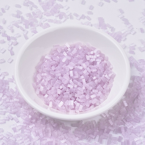 PandaHall MIYUKI Half TILA Beads, Japanese Seed Beads, 2 Hole, (HTL2551) Pale Rose Silk Satin, 5x2.3x1.9mm, Hole: 0.8mm, about 250pcs/10g..., Purple
PandaHall MIYUKI Half TILA Beads, Japanese Seed Beads, 2 Hole, (HTL2551) Pale Rose Silk Satin, 5x2.3x1.9mm, Hole: 0.8mm, about 250pcs/10g..., Purple