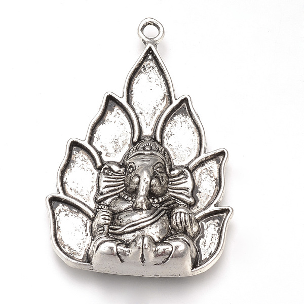 PandaHall Tibetan Style Alloy Big Pendant Enamel Settings, Hindu Elephant God Lord Ganesh Statue, Cadmium Free & Lead Free, Antique Silver...
PandaHall Tibetan Style Alloy Big Pendant Enamel Settings, Hindu Elephant God Lord Ganesh Statue, Cadmium Free & Lead Free, Antique Silver...