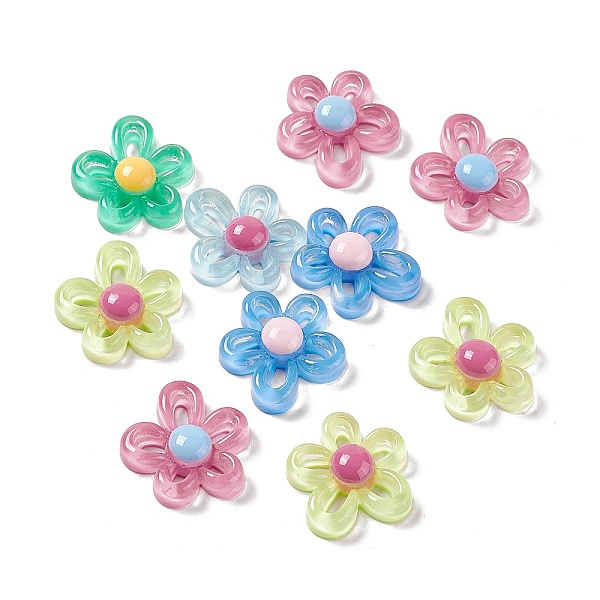 PandaHall Flower Transparent Resin Cabochons, Mixed Color, 30x29x7.8mm Resin Flower Multicolor
PandaHall Flower Transparent Resin Cabochons, Mixed Color, 30x29x7.8mm Resin Flower Multicolor