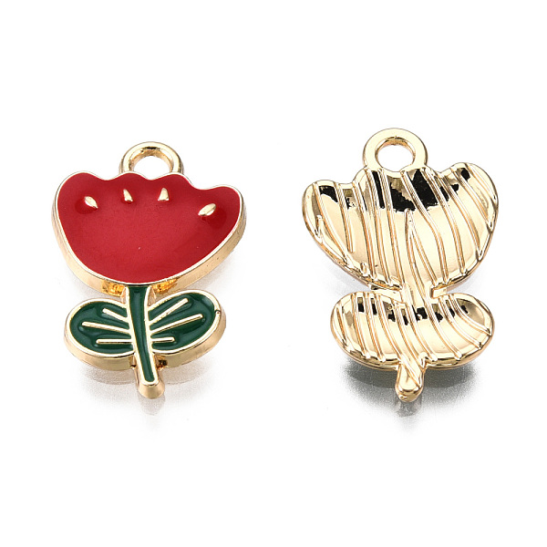 PandaHall Eco-Friendly Zinc Alloy Pendants, with Enamel, Flower, Cadmium Free & Nickel Free & Lead Free, Golden, Red, 19x12x2.5mm, Hole...
PandaHall Eco-Friendly Zinc Alloy Pendants, with Enamel, Flower, Cadmium Free & Nickel Free & Lead Free, Golden, Red, 19x12x2.5mm, Hole...