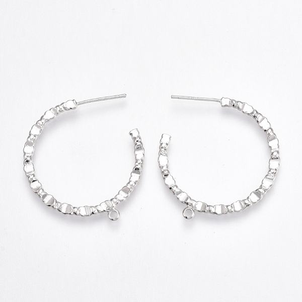 PandaHall Brass Stud Earring Findings, Half Hoop Earrings, with Loop, Nickel Free, Real Platinum Plated, 30.5x29x2mm, Hole: 1.5mm, Pin...
PandaHall Brass Stud Earring Findings, Half Hoop Earrings, with Loop, Nickel Free, Real Platinum Plated, 30.5x29x2mm, Hole: 1.5mm, Pin...