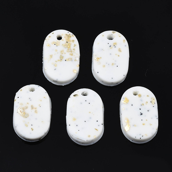 PandaHall Handmade Polymer Clay Charms, with Gold Foil, Rounded Rectangle, White, 14.5x9.5x2.5~3mm, Hole: 1.5mm Polymer Clay Rectangle White
PandaHall Handmade Polymer Clay Charms, with Gold Foil, Rounded Rectangle, White, 14.5x9.5x2.5~3mm, Hole: 1.5mm Polymer Clay Rectangle White
