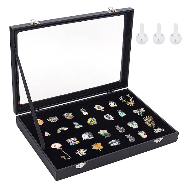 PandaHall Wood Badge Display Case, Badge Presentation Box with Glass Clear Window, Rectangle, Black, 350x251x50mm Wood Rectangle Black
PandaHall Wood Badge Display Case, Badge Presentation Box with Glass Clear Window, Rectangle, Black, 350x251x50mm Wood Rectangle Black