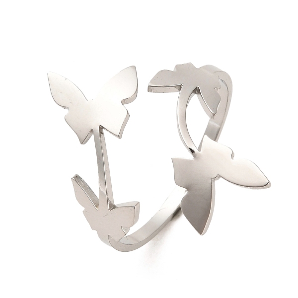 PandaHall 304 Stainless Steel Open Cuff Rings, Butterfly, Inner Diameter: 18.6mm 304 Stainless Steel Butterfly
PandaHall 304 Stainless Steel Open Cuff Rings, Butterfly, Inner Diameter: 18.6mm 304 Stainless Steel Butterfly