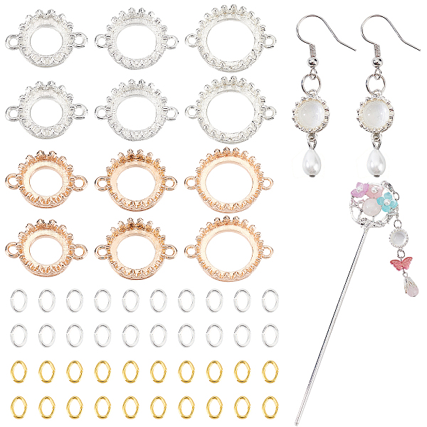 PandaHall 12pcs Crown Bezel Trays 8/10/12mm Bezel Round Setting Open Back Bezel Pendant Links Connectors with 2 Loops, Jump Rings for...
PandaHall 12pcs Crown Bezel Trays 8/10/12mm Bezel Round Setting Open Back Bezel Pendant Links Connectors with 2 Loops, Jump Rings for...