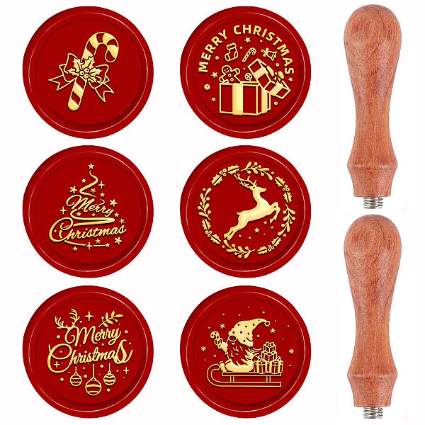 PandaHall CRASPIRE Christmas Wax Seal Stamp Set, 6pcs Removable Sealing Brass Stamp Heads and 2pcs Wooden Handles Merry Christmas Retro...
PandaHall CRASPIRE Christmas Wax Seal Stamp Set, 6pcs Removable Sealing Brass Stamp Heads and 2pcs Wooden Handles Merry Christmas Retro...