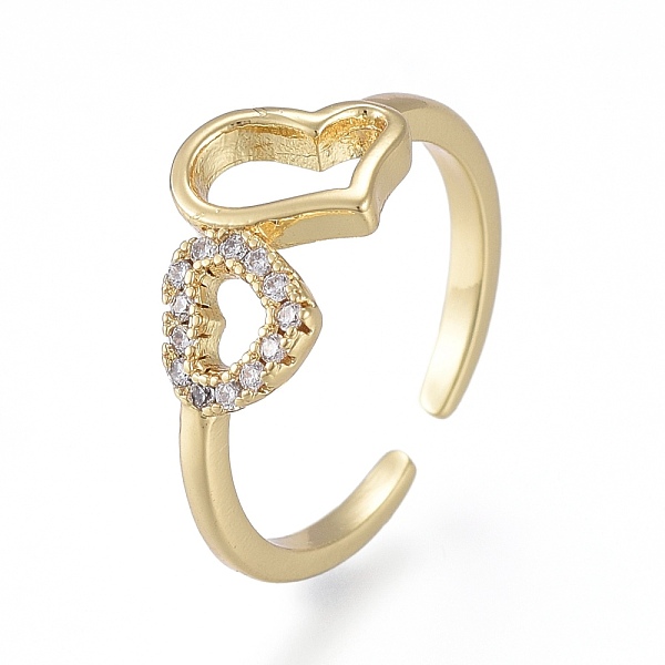 PandaHall Brass Micro Pave Clear Cubic Zirconia Cuff Rings, Open Rings, Long-Lasting Plated, Heart, Real 18K Gold Plated, Size 6, Inner...
PandaHall Brass Micro Pave Clear Cubic Zirconia Cuff Rings, Open Rings, Long-Lasting Plated, Heart, Real 18K Gold Plated, Size 6, Inner...
