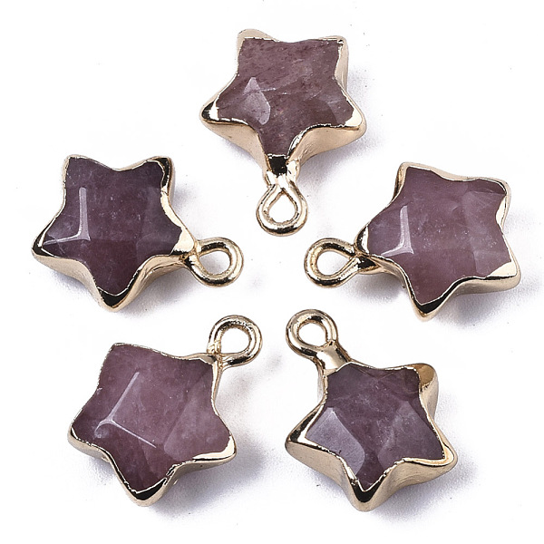 PandaHall Natural Strawberry Quartz Pendants, with Light Gold Plated Edge and Brass Loop, Star, Faceted, 16~17x13x6.5mm, Hole: 1.6mm...
PandaHall Natural Strawberry Quartz Pendants, with Light Gold Plated Edge and Brass Loop, Star, Faceted, 16~17x13x6.5mm, Hole: 1.6mm...