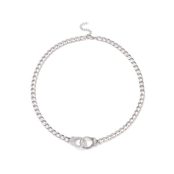 PandaHall 304 Stainless Steel Handcuff Pendant Neckkace with Curb Chains for Men Women, Stainless Steel Color, 17.80 inch(45.2cm) 304...
PandaHall 304 Stainless Steel Handcuff Pendant Neckkace with Curb Chains for Men Women, Stainless Steel Color, 17.80 inch(45.2cm) 304...