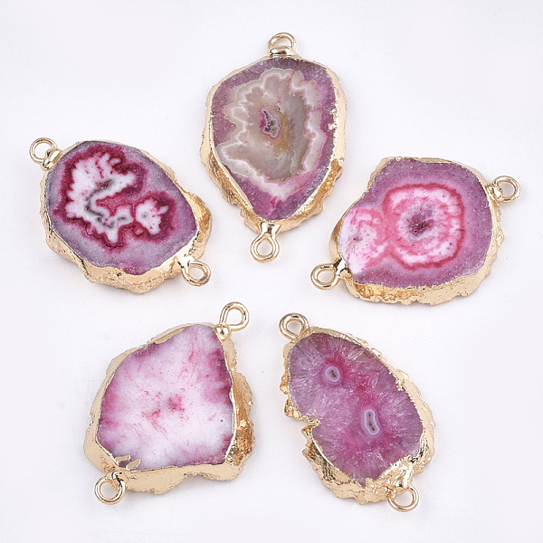 PandaHall Electroplate Natural Druzy Agate Links connectors, with Iron Findings, Dyed, Golden, Hot Pink, 30~45x15~35x3~7.5mm, Hole: 2mm...
PandaHall Electroplate Natural Druzy Agate Links connectors, with Iron Findings, Dyed, Golden, Hot Pink, 30~45x15~35x3~7.5mm, Hole: 2mm...