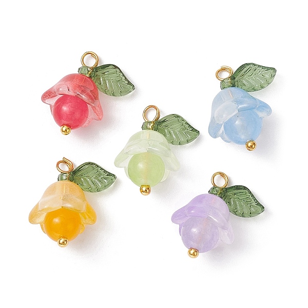 PandaHall Natural Malaysia Jade & White Jade Dyed Pendants, Flower Charms with with Transparent Two Tone Spray Painted Glass Leaf, Mixed..., Multicolor
PandaHall Natural Malaysia Jade & White Jade Dyed Pendants, Flower Charms with with Transparent Two Tone Spray Painted Glass Leaf, Mixed..., Multicolor