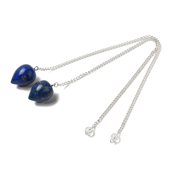 PandaHall Natural Lapis Lazuli Dowsing Pendulums, with Silver Tone Iron Chains, Teardrop Pendant, 235mm, Hole: 1.7mm Lapis Lazuli Teardrop
PandaHall Natural Lapis Lazuli Dowsing Pendulums, with Silver Tone Iron Chains, Teardrop Pendant, 235mm, Hole: 1.7mm Lapis Lazuli Teardrop