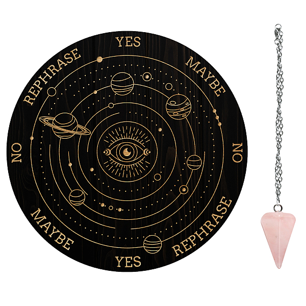 PandaHall AHADEMAKER 1Pc Custom PVC Plastic Pendulum Board, 1Pc 304 Stainless Steel Cable Chain Necklaces, 1Pc Natural Rose Quartz Stone...
PandaHall AHADEMAKER 1Pc Custom PVC Plastic Pendulum Board, 1Pc 304 Stainless Steel Cable Chain Necklaces, 1Pc Natural Rose Quartz Stone...