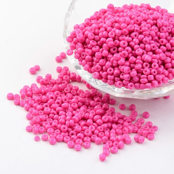 PandaHall 8/0 3mm Baking Paint Glass Seed Beads Loose Spacer Beads, Fuchsia, 3mm, Hole: 1mm, about 962pcs/50g Glass Pink
PandaHall 8/0 3mm Baking Paint Glass Seed Beads Loose Spacer Beads, Fuchsia, 3mm, Hole: 1mm, about 962pcs/50g Glass Pink