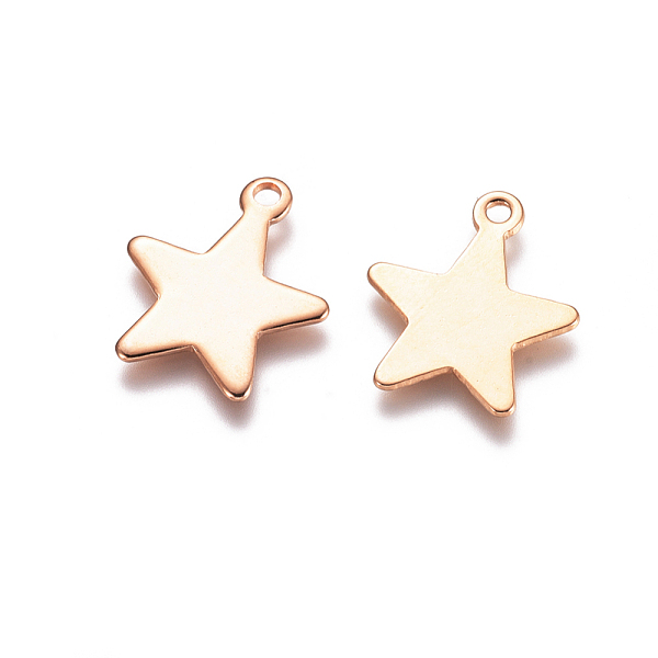 PandaHall 201 Stainless Steel Pendants, Star, Stamping Blank Tag, Rose Gold, 15x13x0.7mm, Hole: 1.4mm 201 Stainless Steel Star
PandaHall 201 Stainless Steel Pendants, Star, Stamping Blank Tag, Rose Gold, 15x13x0.7mm, Hole: 1.4mm 201 Stainless Steel Star