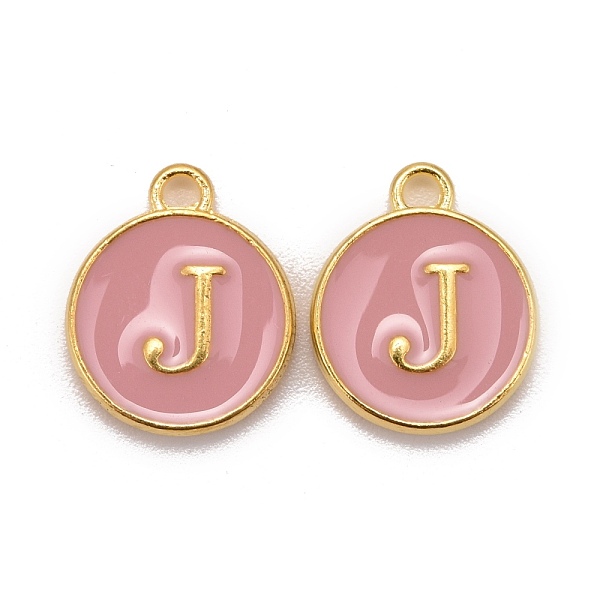 PandaHall Golden Plated Alloy Enamel Charms, Cadmium Free & Lead Free, Enamelled Sequins, Flat Round with Letter, Pink, Letter.J, 14x12x2mm...
PandaHall Golden Plated Alloy Enamel Charms, Cadmium Free & Lead Free, Enamelled Sequins, Flat Round with Letter, Pink, Letter.J, 14x12x2mm...