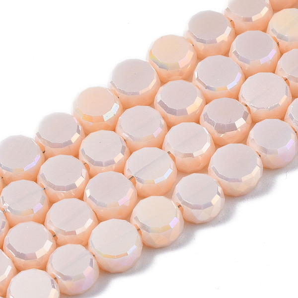 PandaHall Electroplate Glass Beads Strands, AB Color Plated, Faceted, Flat Round, Wheat, 5.5x6x3.5mm, Hole: 1.2mm, about 98~100pcs/strand..., Orange
PandaHall Electroplate Glass Beads Strands, AB Color Plated, Faceted, Flat Round, Wheat, 5.5x6x3.5mm, Hole: 1.2mm, about 98~100pcs/strand..., Orange