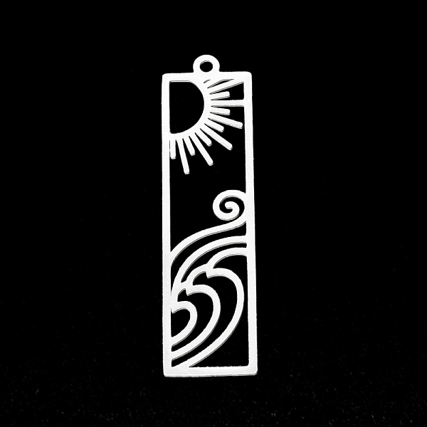 PandaHall 201 Stainless Steel Pendants, Laser Cut, Rectangle with Sun, Stainless Steel Color, 41x11x1mm, Hole: 1.6mm 201 Stainless Steel...
PandaHall 201 Stainless Steel Pendants, Laser Cut, Rectangle with Sun, Stainless Steel Color, 41x11x1mm, Hole: 1.6mm 201 Stainless Steel...