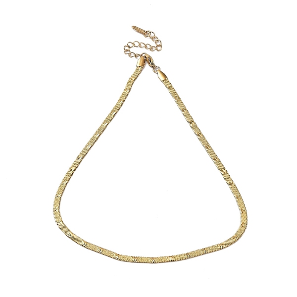 PandaHall Ion Plating(IP) 304 Stainless Steel Herringbone Chain Necklace, Real 18K Gold Plated, 15.91 inch(40.4cm) 304 Stainless Steel
PandaHall Ion Plating(IP) 304 Stainless Steel Herringbone Chain Necklace, Real 18K Gold Plated, 15.91 inch(40.4cm) 304 Stainless Steel