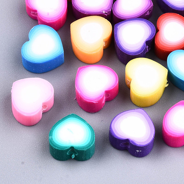 PandaHall Handmade Polymer Clay Beads, Heart, Mixed Color, 9.5x10x5mm, Hole: 2mm Polymer Clay Heart Multicolor
PandaHall Handmade Polymer Clay Beads, Heart, Mixed Color, 9.5x10x5mm, Hole: 2mm Polymer Clay Heart Multicolor