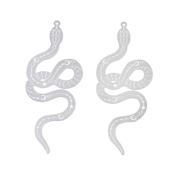 PandaHall 304 Stainless Steel Filigree Big Pendants, Etched Metal Embellishments, Snake, Stainless Steel Color, 63.5x25x0.2mm, Hole: 1.2mm...
PandaHall 304 Stainless Steel Filigree Big Pendants, Etched Metal Embellishments, Snake, Stainless Steel Color, 63.5x25x0.2mm, Hole: 1.2mm...