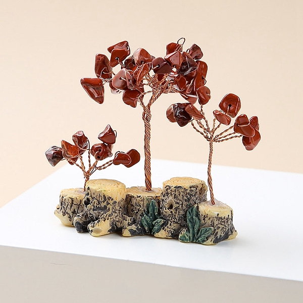 PandaHall Natural Red Jasper Chips Tree Decorations, Wood Stump Base with Copper Wire Feng Shui Energy Stone Gift for Home Office Desktop...
PandaHall Natural Red Jasper Chips Tree Decorations, Wood Stump Base with Copper Wire Feng Shui Energy Stone Gift for Home Office Desktop...