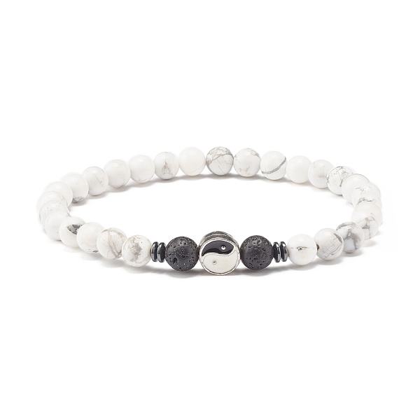 PandaHall Natural Howlite & Lava Rock Round Beaded Bracelets Set with Yin Yang, Chinese Feng Shui Lucky Jewelry for Men Women, Inner..., White
PandaHall Natural Howlite & Lava Rock Round Beaded Bracelets Set with Yin Yang, Chinese Feng Shui Lucky Jewelry for Men Women, Inner..., White