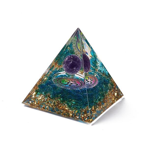 PandaHall Orgonite Pyramid Resin Display Decorations, with Gold Foil and Natural Amethyst Inside, for Home Office Desk, 50x50x51.5mm...
PandaHall Orgonite Pyramid Resin Display Decorations, with Gold Foil and Natural Amethyst Inside, for Home Office Desk, 50x50x51.5mm...