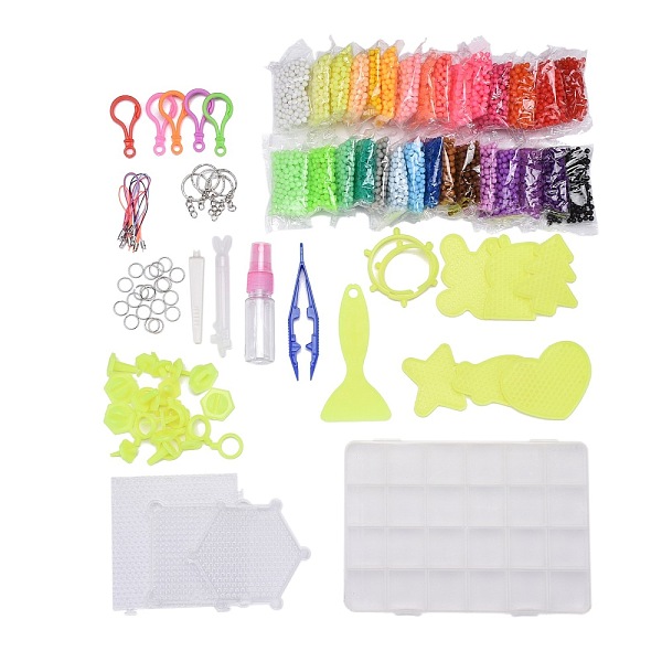 PandaHall DIY 30 Colors 6000Pcs 4mm PVA Round Water Fuse Beads Kits for Girls, Including Scraper Knife, Spray Bottle, Pattern Paper, Pen and..., Multicolor
PandaHall DIY 30 Colors 6000Pcs 4mm PVA Round Water Fuse Beads Kits for Girls, Including Scraper Knife, Spray Bottle, Pattern Paper, Pen and..., Multicolor