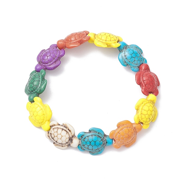 PandaHall Dyed Synthetic Turquoise Sea Turtle Beaded Stretch Bracelet for Women, Colorful, Inner Diameter: 2 inch(5cm) Synthetic Turquoise
PandaHall Dyed Synthetic Turquoise Sea Turtle Beaded Stretch Bracelet for Women, Colorful, Inner Diameter: 2 inch(5cm) Synthetic Turquoise