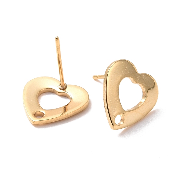 PandaHall 201 Stainless Steel Stud Earring Findings, with Hole and 316 Stainless Steel Pin, Heart, Real 24K Gold Plated, 11x11mm, Hole...
PandaHall 201 Stainless Steel Stud Earring Findings, with Hole and 316 Stainless Steel Pin, Heart, Real 24K Gold Plated, 11x11mm, Hole...