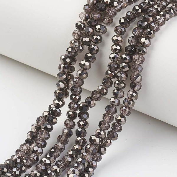 PandaHall Electroplate Transparent Glass Beads Strands, Half Black Plated, Faceted, Rondelle, Coconut Brown, 6x5mm, Hole: 1mm, about...
PandaHall Electroplate Transparent Glass Beads Strands, Half Black Plated, Faceted, Rondelle, Coconut Brown, 6x5mm, Hole: 1mm, about...