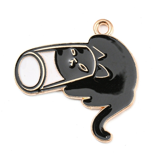 PandaHall Alloy Enamel Pendants, Light Gold, Cat with Cup Charm, 26x26x1mm, Hole: 1.8mm Alloy+Enamel Cat Shape
PandaHall Alloy Enamel Pendants, Light Gold, Cat with Cup Charm, 26x26x1mm, Hole: 1.8mm Alloy+Enamel Cat Shape