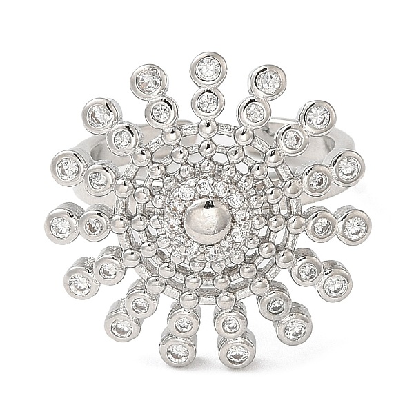 PandaHall Rotatable Cubic Zirconia Flower Open Ring, Brass Fidget Spinner Rings for Anxiety Stress Relief, Platinum, Inner Diameter: 17mm..., Clear
PandaHall Rotatable Cubic Zirconia Flower Open Ring, Brass Fidget Spinner Rings for Anxiety Stress Relief, Platinum, Inner Diameter: 17mm..., Clear