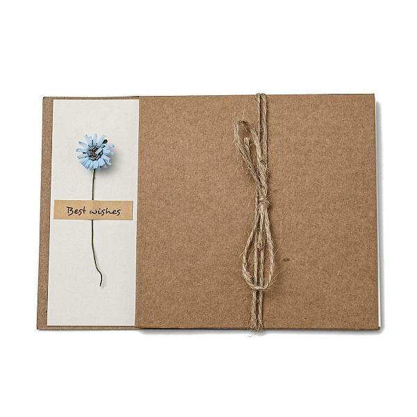 PandaHall Dried Daisy Paper Thank You Greeting Cards, with Kraft Paper Envelopes, Rectangle, Light Sky Blue, 170x120x1mm Paper Rectangle
PandaHall Dried Daisy Paper Thank You Greeting Cards, with Kraft Paper Envelopes, Rectangle, Light Sky Blue, 170x120x1mm Paper Rectangle