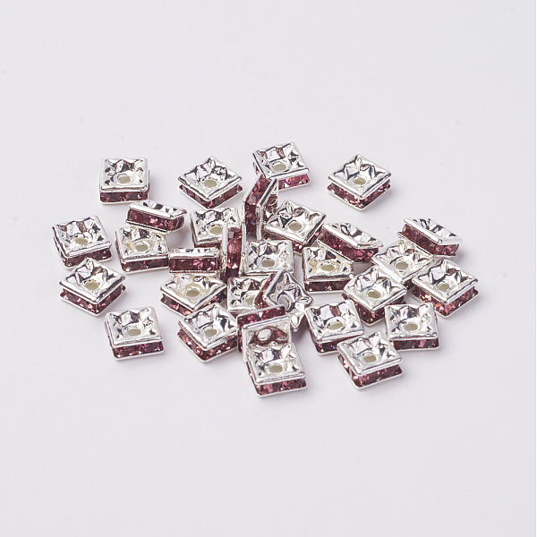 PandaHall Brass Rhinestone Spacer Beads, Grade A, Silver Color Plated, Square, Light Amethyst, 6x6x3mm, Hole: 1mm Brass+Rhinestone Square..., Purple
PandaHall Brass Rhinestone Spacer Beads, Grade A, Silver Color Plated, Square, Light Amethyst, 6x6x3mm, Hole: 1mm Brass+Rhinestone Square..., Purple