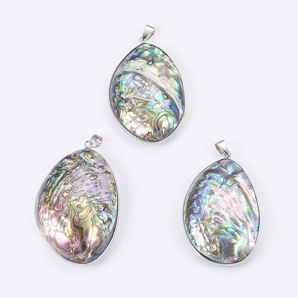 PandaHall Abalone Shell/Paua Shell Big Pendants, with Platinum Tone Brass Bail, teardrop, 56~60x34~37x11~15mm, Hole: 4.5x8mm Paua Shell...
PandaHall Abalone Shell/Paua Shell Big Pendants, with Platinum Tone Brass Bail, teardrop, 56~60x34~37x11~15mm, Hole: 4.5x8mm Paua Shell...