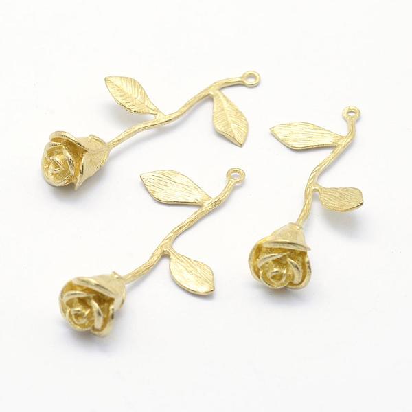 PandaHall Brass Pendants, Lead Free & Cadmium Free & Nickel Free, Rose, Raw(Unplated), 39x15.5x9.5mm, Hole: 1.5mm Brass Flower
PandaHall Brass Pendants, Lead Free & Cadmium Free & Nickel Free, Rose, Raw(Unplated), 39x15.5x9.5mm, Hole: 1.5mm Brass Flower