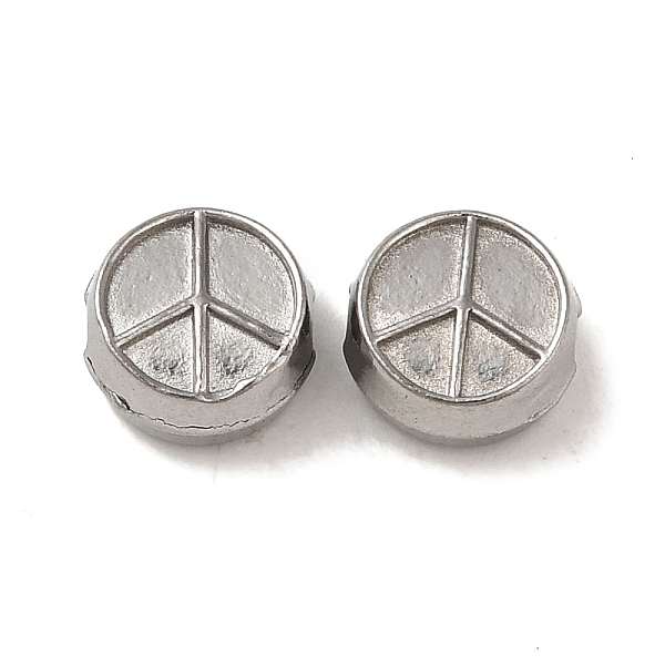 PandaHall 304 Stainless Steel Beads, Flat Round with Peace Sign, Stainless Steel Color, 7.5x4.5mm, Hole: 1.4mm 304 Stainless Steel Peace...
PandaHall 304 Stainless Steel Beads, Flat Round with Peace Sign, Stainless Steel Color, 7.5x4.5mm, Hole: 1.4mm 304 Stainless Steel Peace...