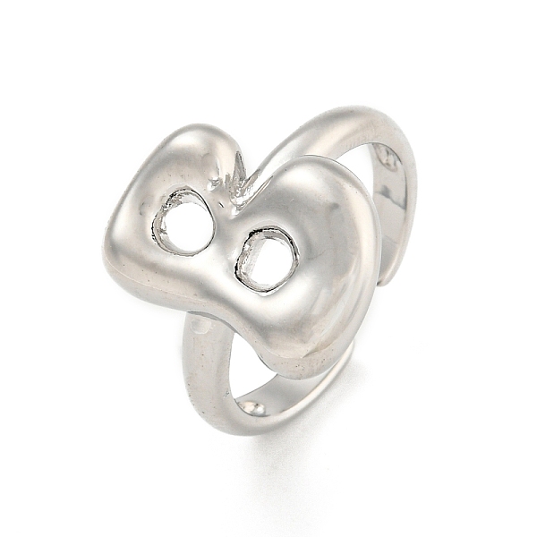 PandaHall Brass Letter Open Cuff Rings for Women, Adjustable, Platinum, Letter B, 15~16.5x7~16.5mm Brass Letter B
PandaHall Brass Letter Open Cuff Rings for Women, Adjustable, Platinum, Letter B, 15~16.5x7~16.5mm Brass Letter B