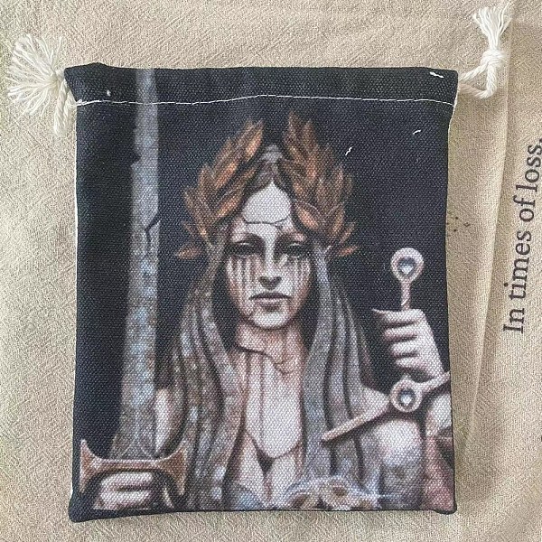 PandaHall Tarot Card Storage Bag, Cloth Tarot Drawstring Bags, Rectangle with Woman Pattern, Prussian Blue, 18x13cm Cloth Human
PandaHall Tarot Card Storage Bag, Cloth Tarot Drawstring Bags, Rectangle with Woman Pattern, Prussian Blue, 18x13cm Cloth Human